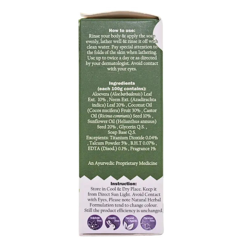 Cura Ayurvedic Aloevera With Neem Handmade Soap 125 Gm