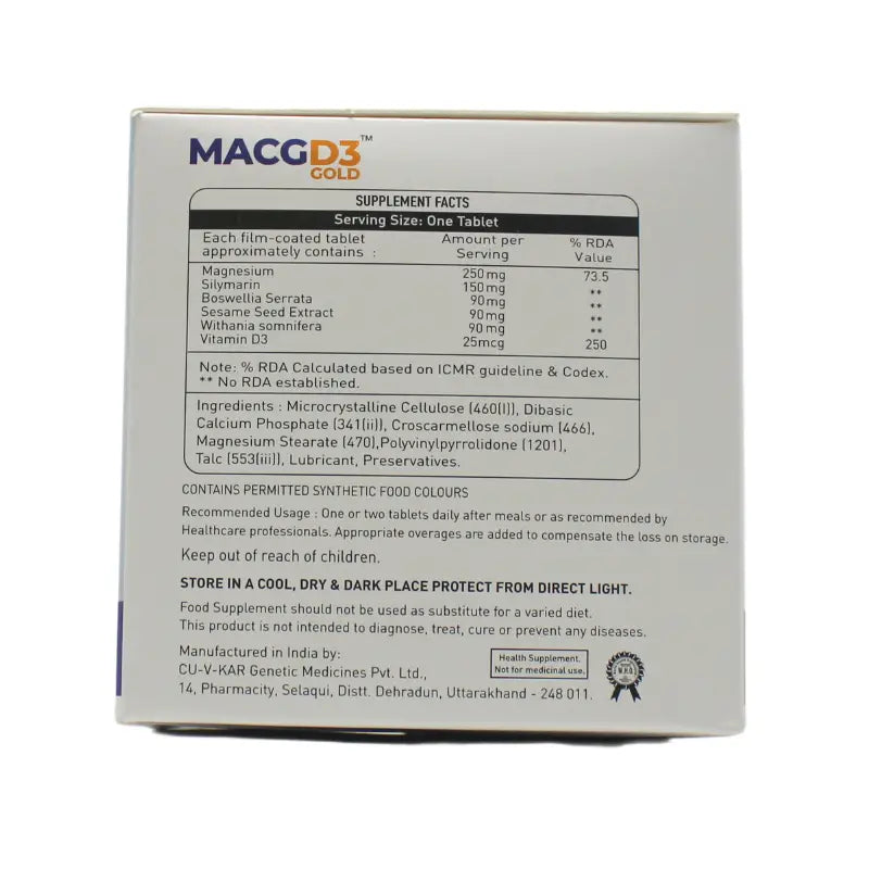 Biotics Lab MACG D3 Gold Tablets