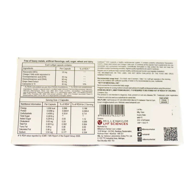 Millennium Cardicare Soft Gel Capsules