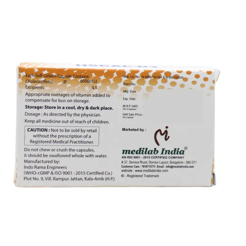 Medilab HS Cal-D3 Soft Gel Capsules