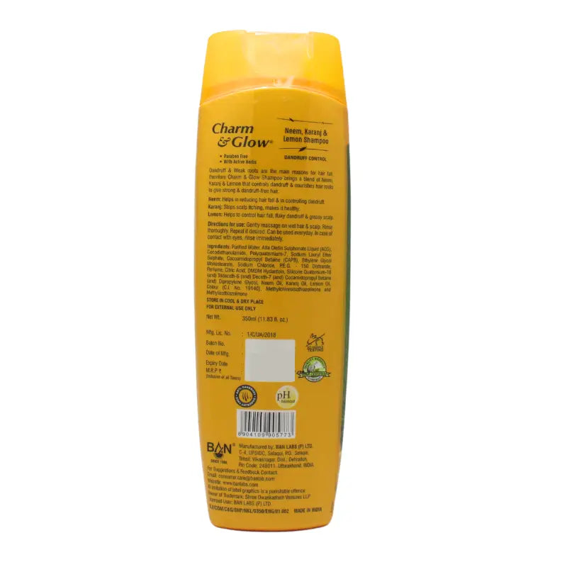 Ban Labs Charm & Glow Neem Karanj & Lemon Shampoo