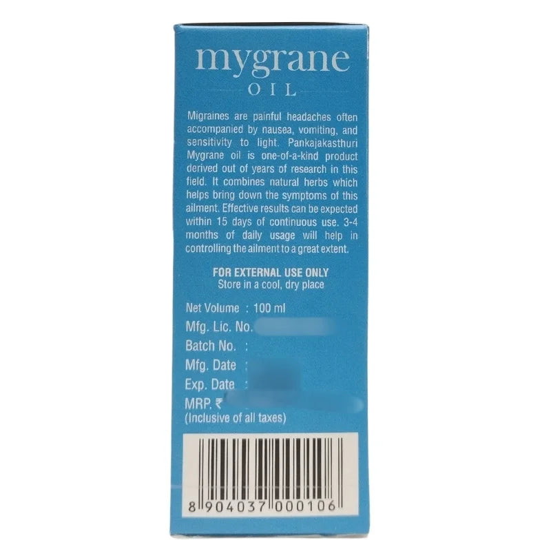 Pankajakasthuri Mygrane Oil