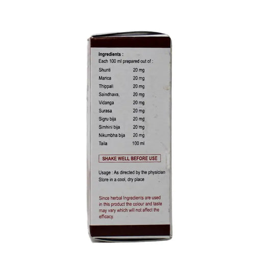 Malabar Sigruvadi Tailam