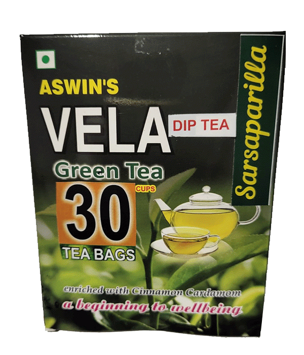 Aswin's Vela Green Tea - Sarsaparilla