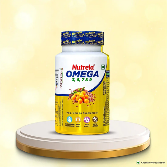 Patanjali Nutrela Organic Omega 3 6 7 & 9 - 60 Capsules