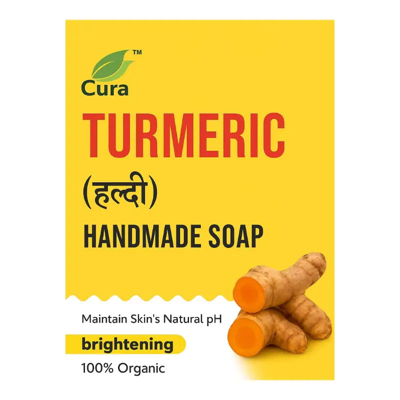 Cura Ayurvedic Turmeric Handmade Soap - 125 Gm