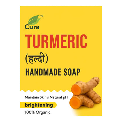 Cura Ayurvedic Turmeric Handmade Soap - 125 Gm