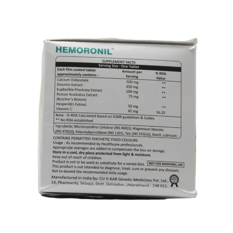 Biotics Lab Hemoronil Tablets