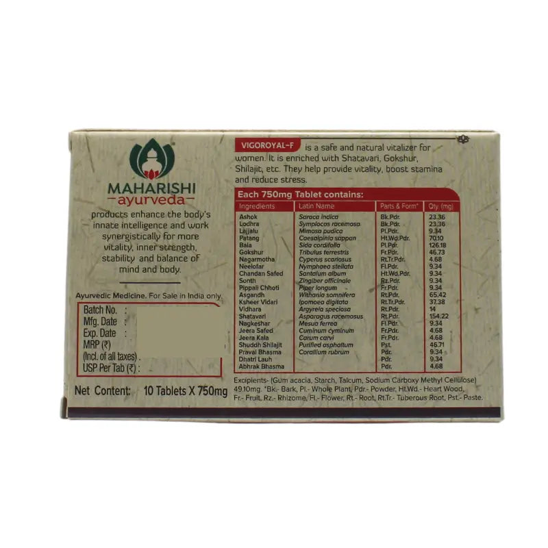Maharishi Vigoroyal F Tablets