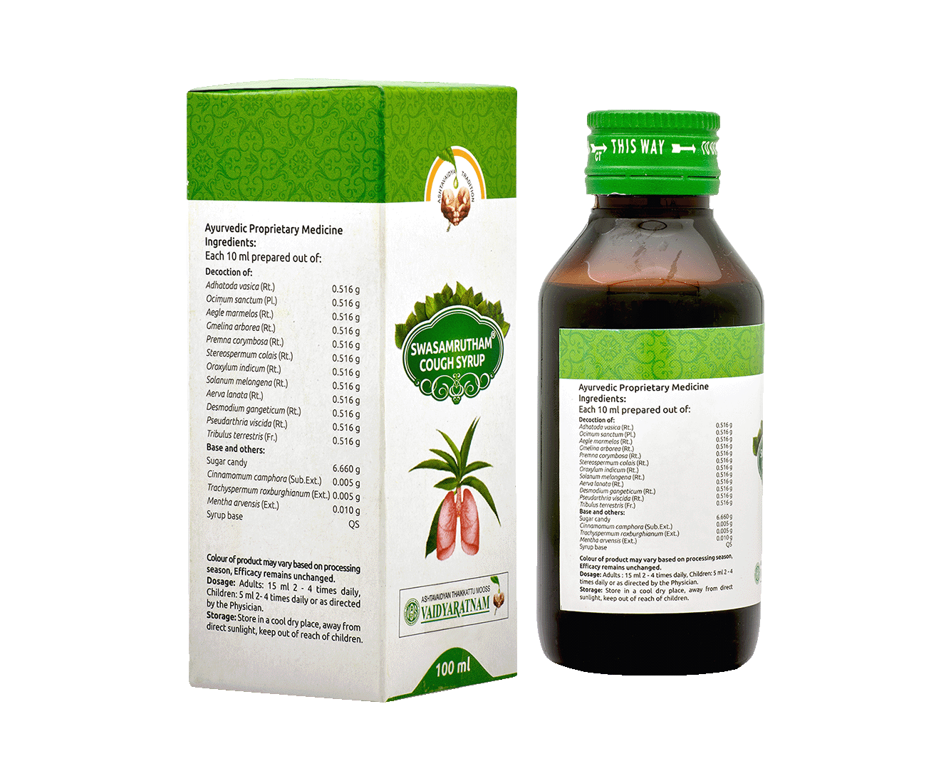 Vaidyaratnam Swasamurtham Cough Syrup