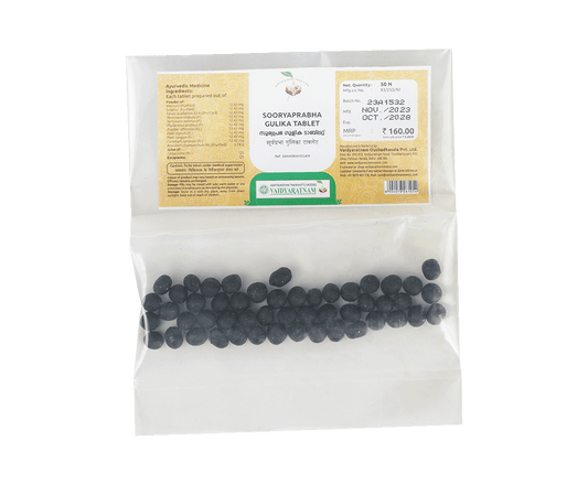 Vaidyaratnam Sooryaprabha Gulika Tablets